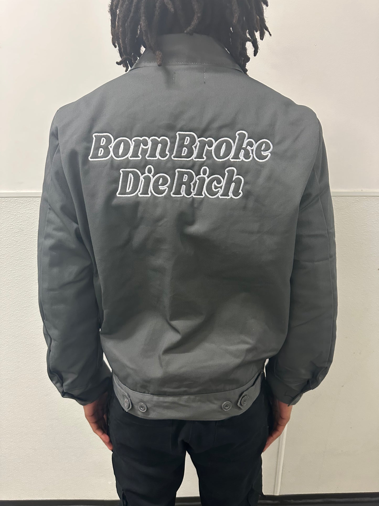 Grey Stencil Worker Jacket