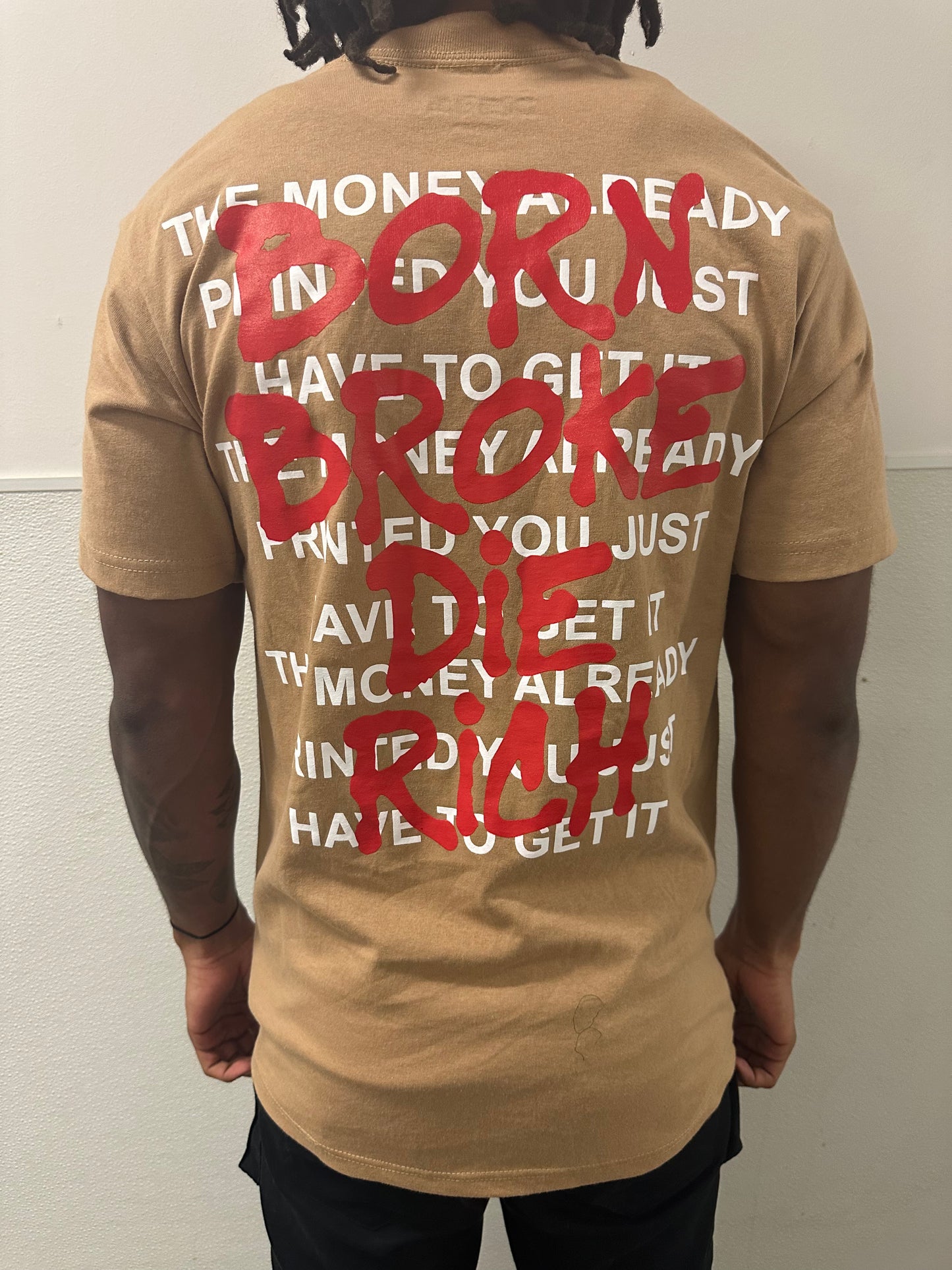 Tan Print Money T-Shirt