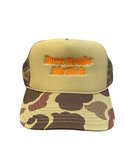 Camo & Orange Classic Logo Trucker